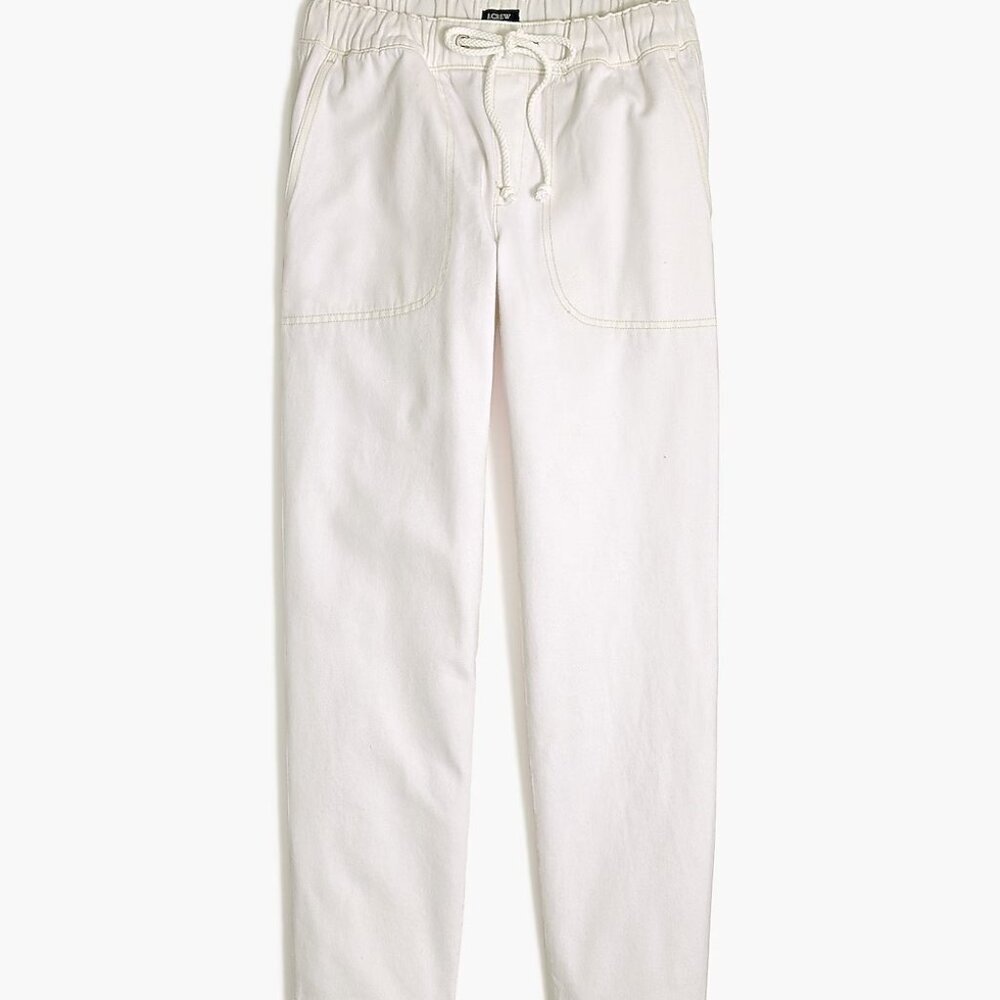 J. Crew Drawstring Jean in Soft White - Size 31 - NWT
